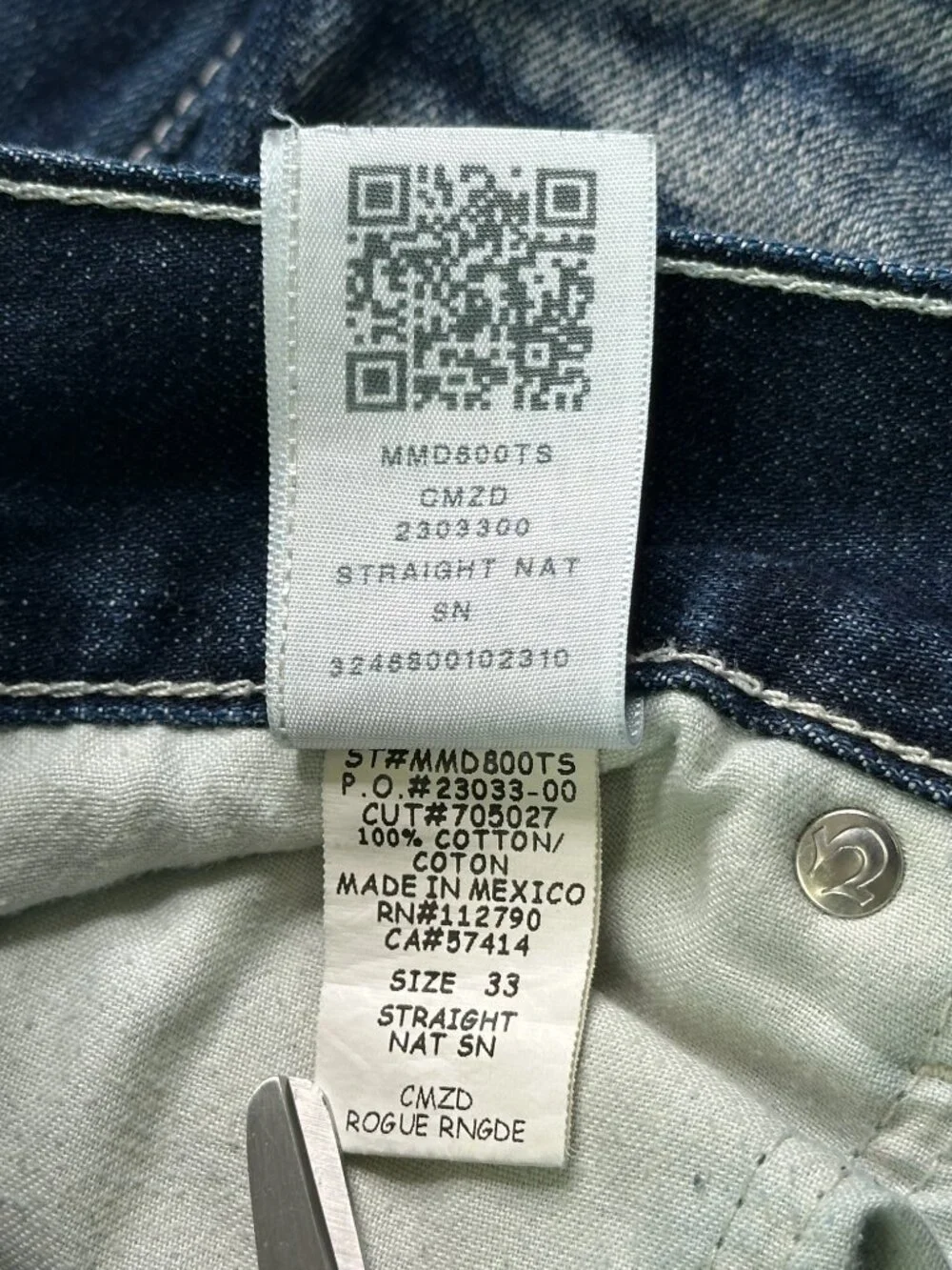 True Religion Section Straight Jeans Mens 33x31 Medium Wash Blue Denim Casual